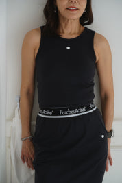 Flyaway UltraSculpt Cropped Top with Built-In Bra – Black Edition