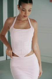Halter V Corset Crop