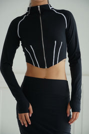 Zip Up Corset Jacket