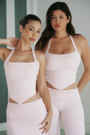 Halter V Corset Crop