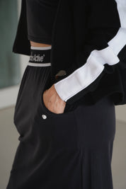 Flyaway Zip-Up Jacket – Contrast Stripe (Black Edition)