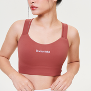 Peaches Active Sports Double Cross Back Bra