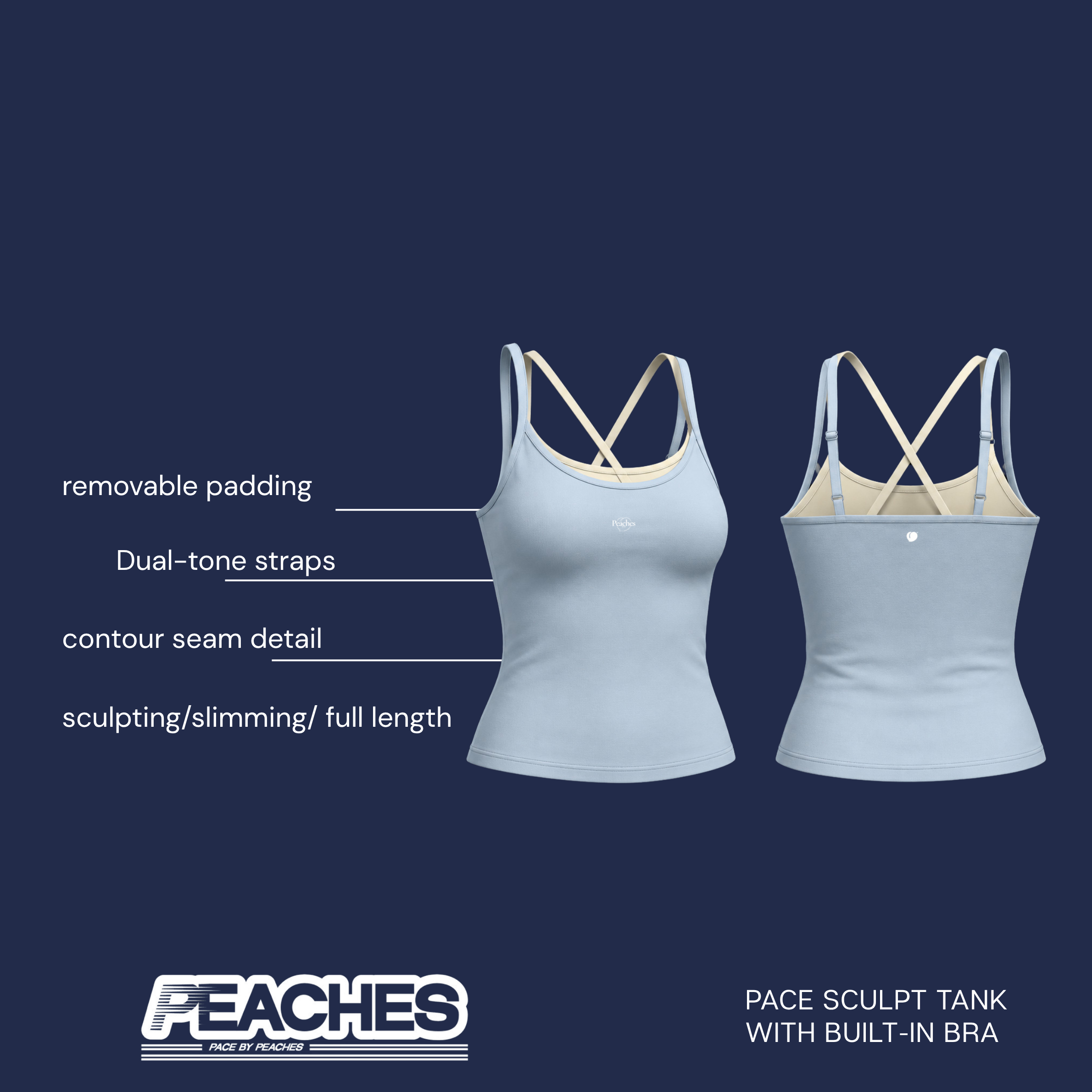 Pace Sculpt Tank with Built-in Bra (Women)